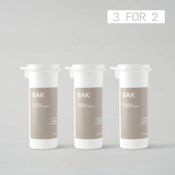 3-pak Probiotic Skin Supplement BAK Skincare Danmark